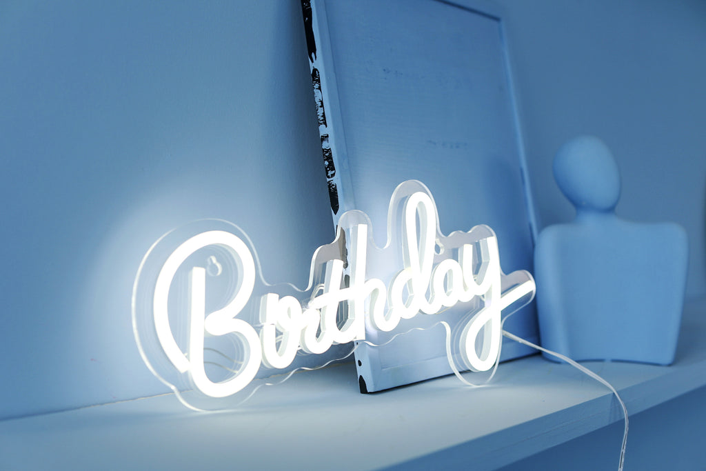 Customizable Neon Sign - "Birthday"
