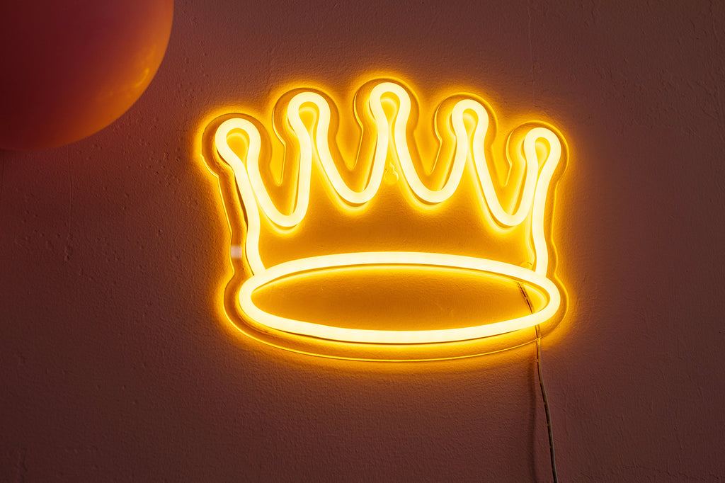Customizable Pink Neon Sign - "Royal Crown"
